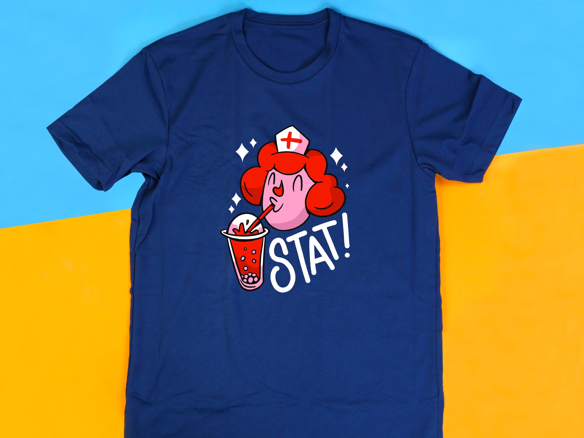 Funny Nurse Shirt, Boba Tea Lover Tee, Bubble Tea Gift T-Shirt for Nurses, Cute Medical Worker Tee, Nursing Life Shirt