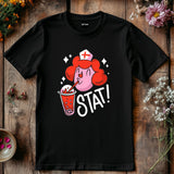 Funny Nurse Shirt, Boba Tea Lover Tee, Bubble Tea Gift T-Shirt for Nurses, Cute Medical Worker Tee, Nursing Life Shirt
