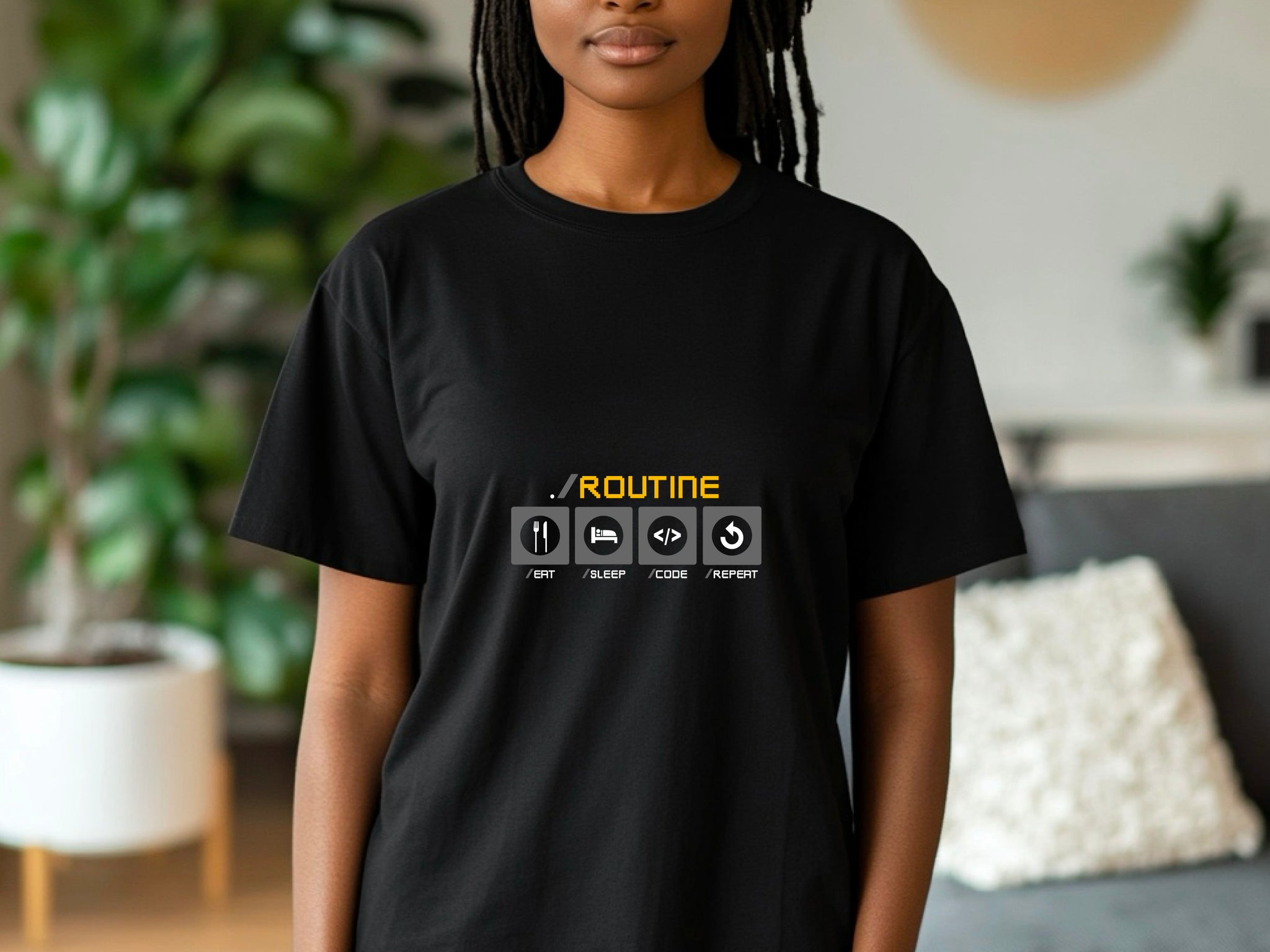 Developer Routine Shirt, Eat Sleep Code Repeat Tee, Funny Programmer T-Shirt, Software Engineer Gift, Coding Unisex Shirt