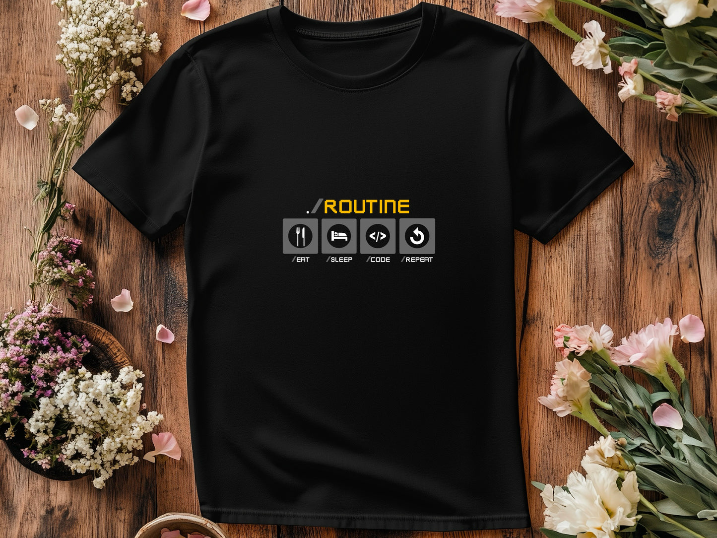 Developer Routine Shirt, Eat Sleep Code Repeat Tee, Funny Programmer T-Shirt, Software Engineer Gift, Coding Unisex Shirt