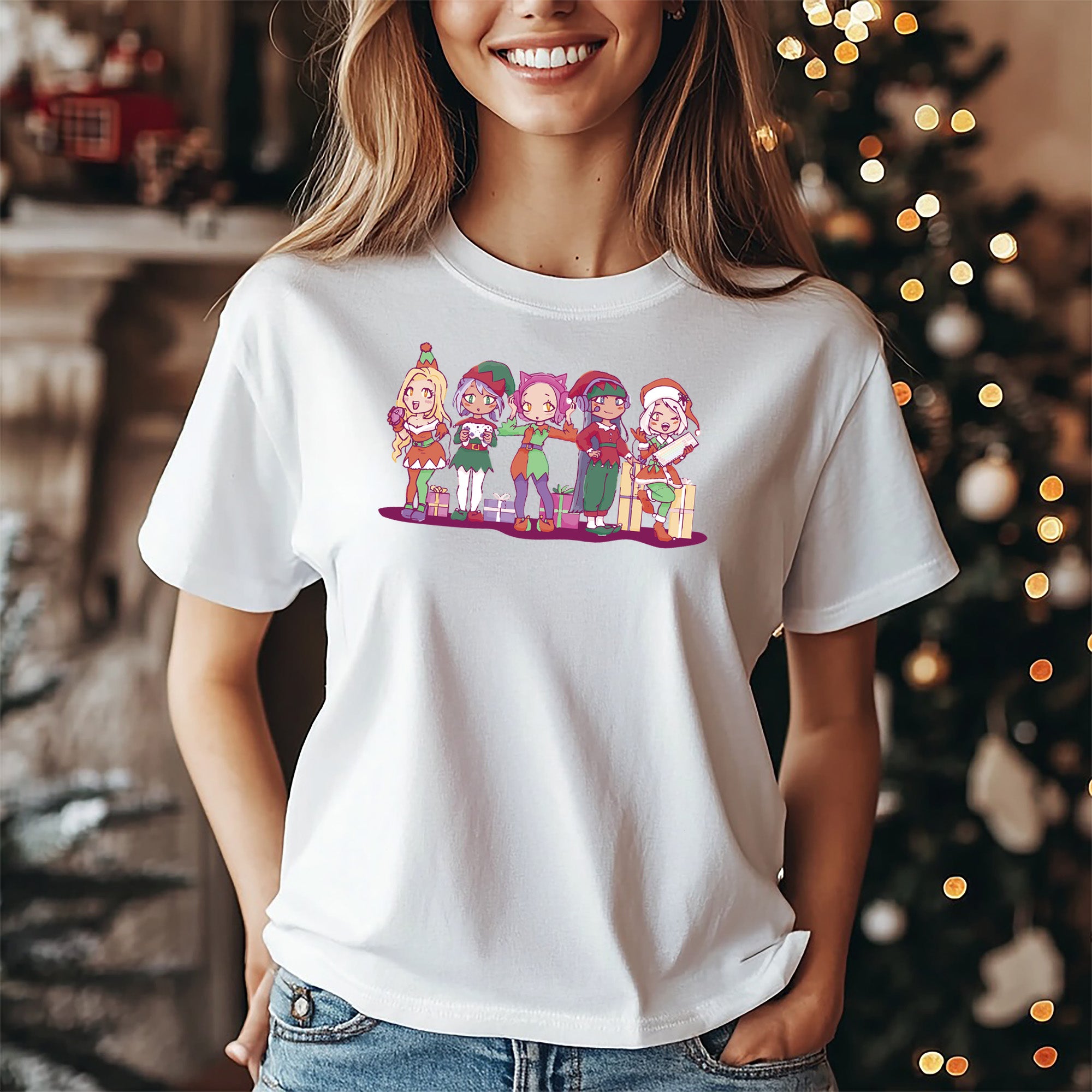 Joyous Christmas Santa T-Shirt - Festive Holiday Design