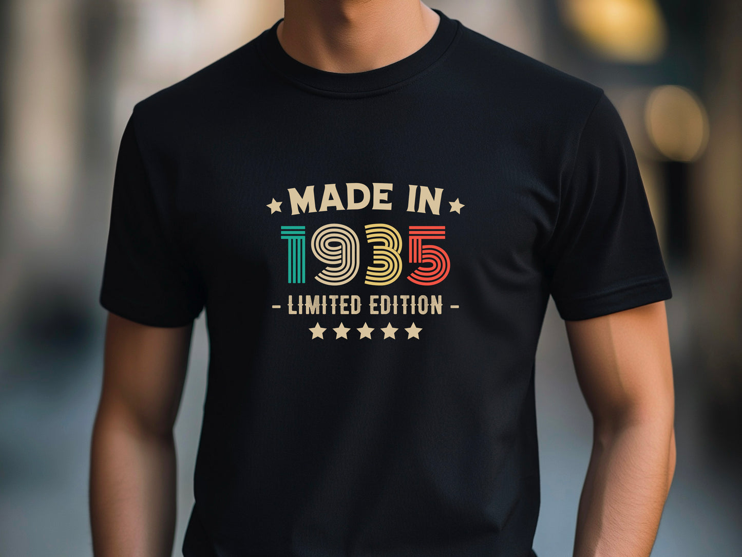 90th Birthday T-Shirt | Vintage 1935 Limited Edition | Funny 90th Gift for Men | Classic 90th Shirt for Him
