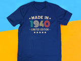 85th Birthday T-Shirt | Vintage 1940 Limited Edition | Funny 85th Gift for Men | Classic 85th Shirt for Him