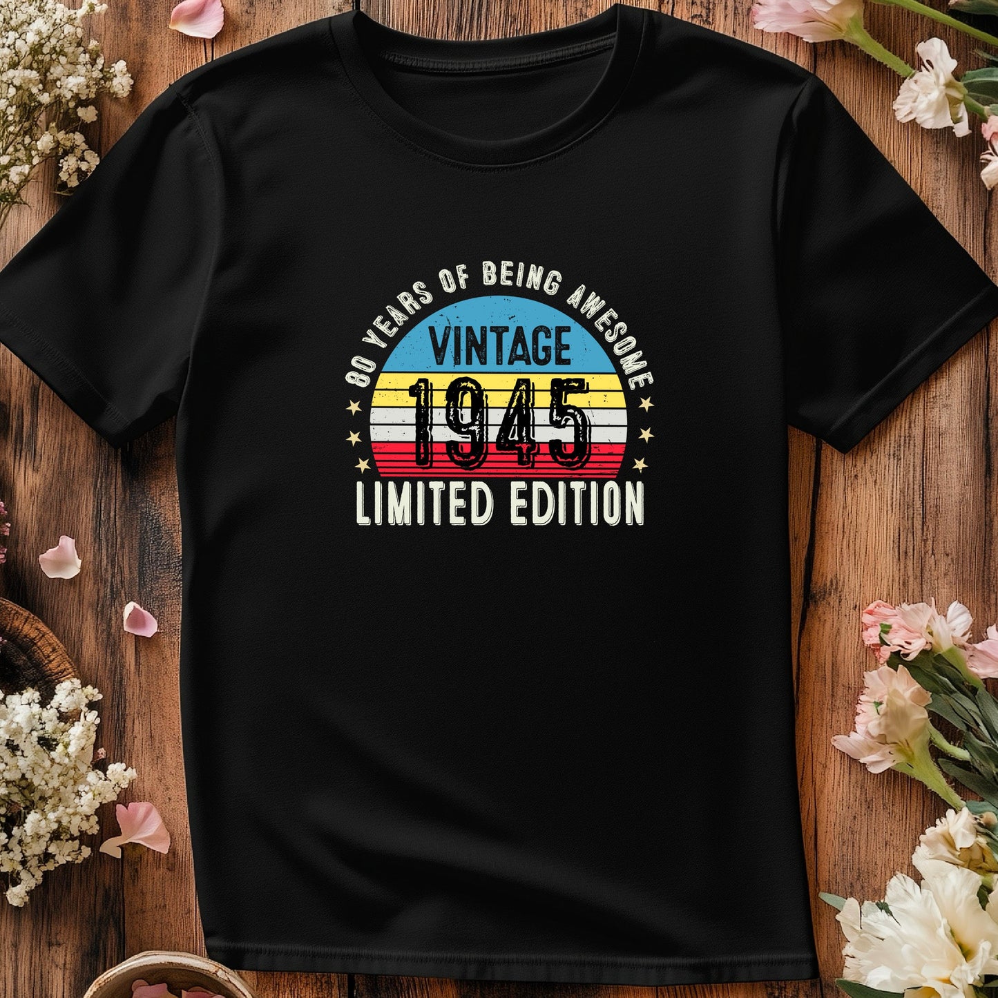 1945 80th Birthday T-Shirt | Funny 80th Gifts for Him, Gifts for Him | Classic 80th T-Shirt for Men