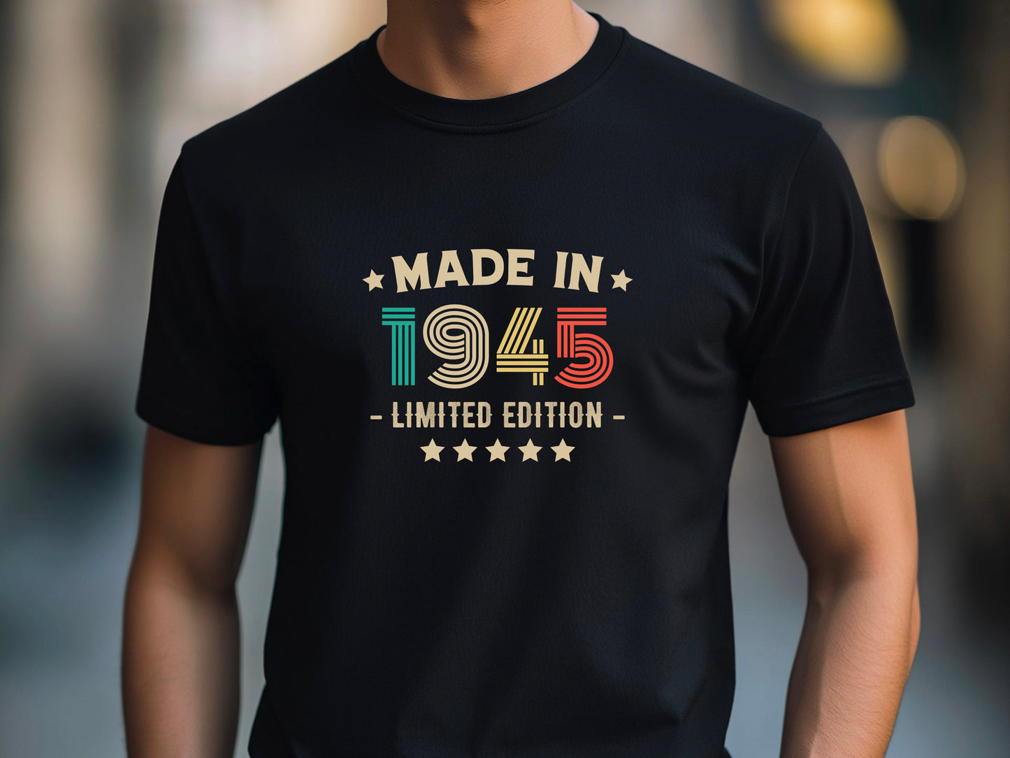 80th Birthday T-Shirt | Vintage 1945 Limited Edition | Funny 80th Gift for Men | Classic 80th Shirt for Him