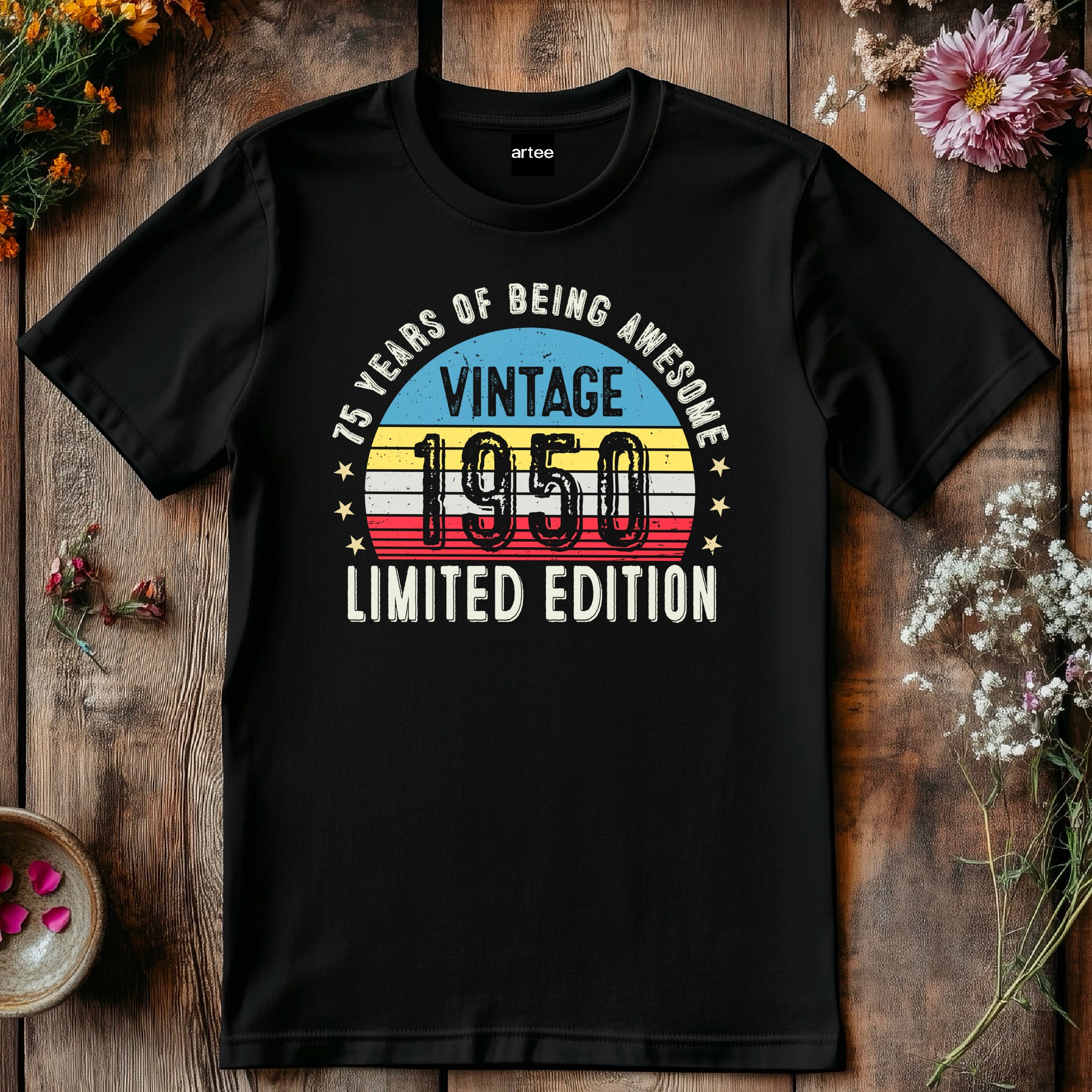 1950 75th Birthday T-Shirt | Funny 75th Gifts for Him, Gifts for Him | Classic 75th T-Shirt for Men