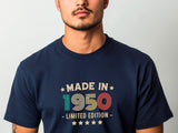 75th Birthday T-Shirt | Vintage 1950 Limited Edition | Funny 75th Gift for Men | Classic 75th Shirt for Him