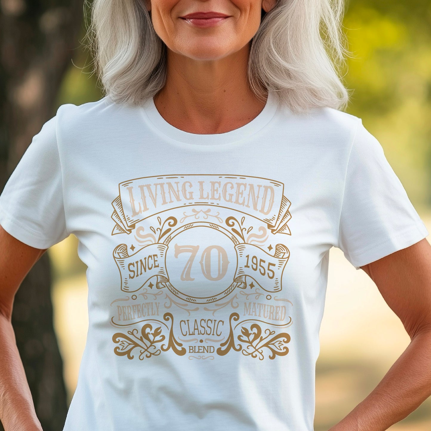 Living Legend 1955 - 70th Birthday T-Shirt, Perfectly Matured Classic Blend, Funny 70th Gift for Dad, 70th Gifts for Men, 70th T-Shirt