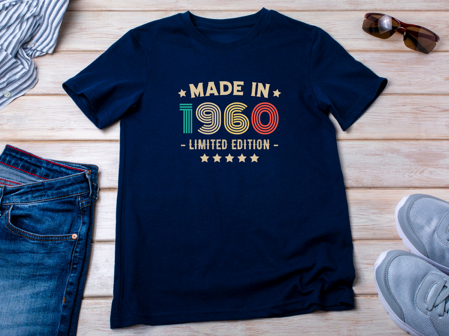 65th Birthday T-Shirt | Vintage 1960 Limited Edition | Funny 65th Gift for Men | Classic 65th Shirt for Him