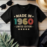 65th Birthday T-Shirt | Vintage 1960 Limited Edition | Funny 65th Gift for Men | Classic 65th Shirt for Him