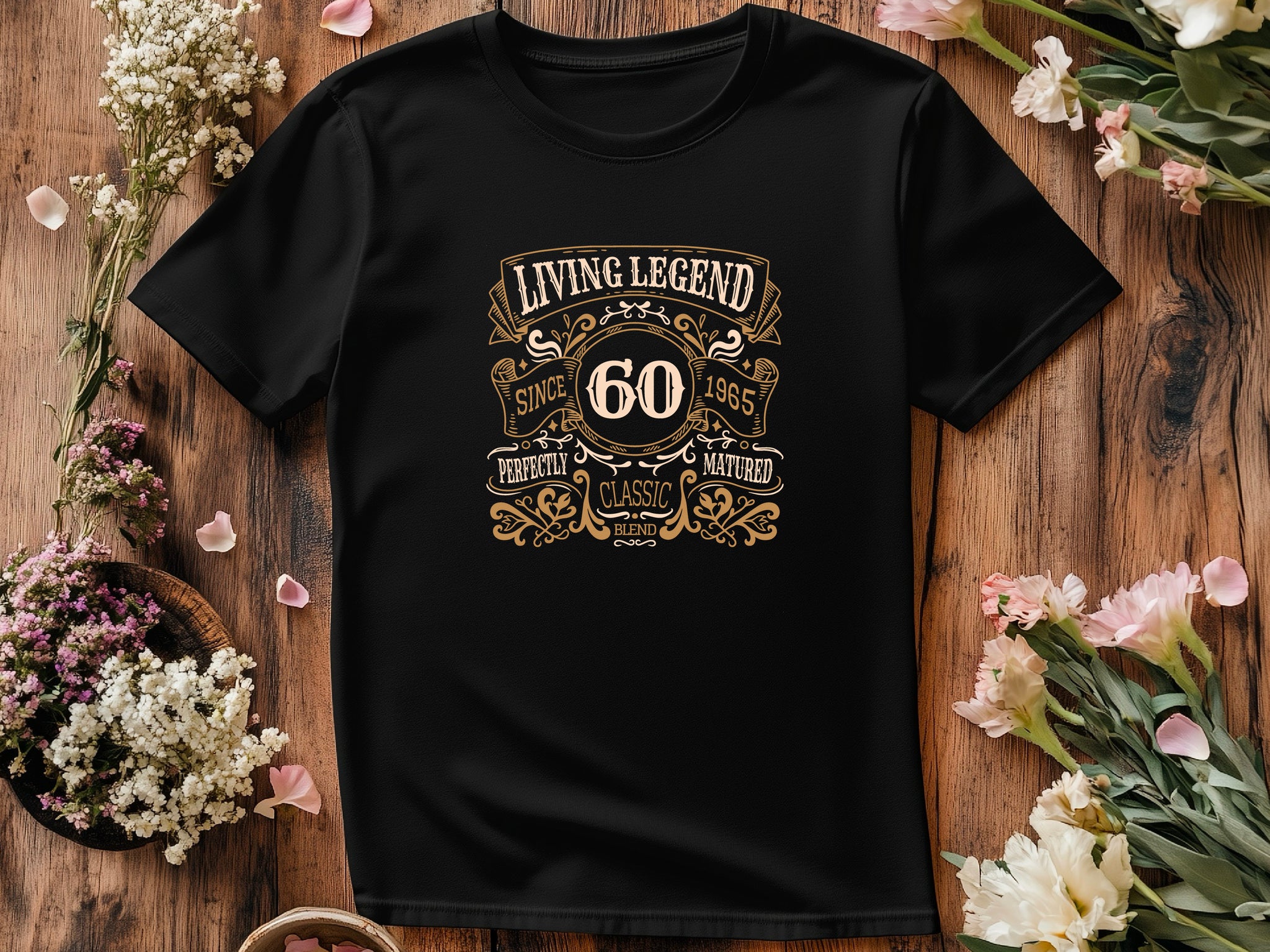 Living Legend 1965 - 60th Birthday T-Shirt, Perfectly Matured Classic Blend, Funny 60th Gift for Dad, 60th Gifts for Men, 60th T-Shirt