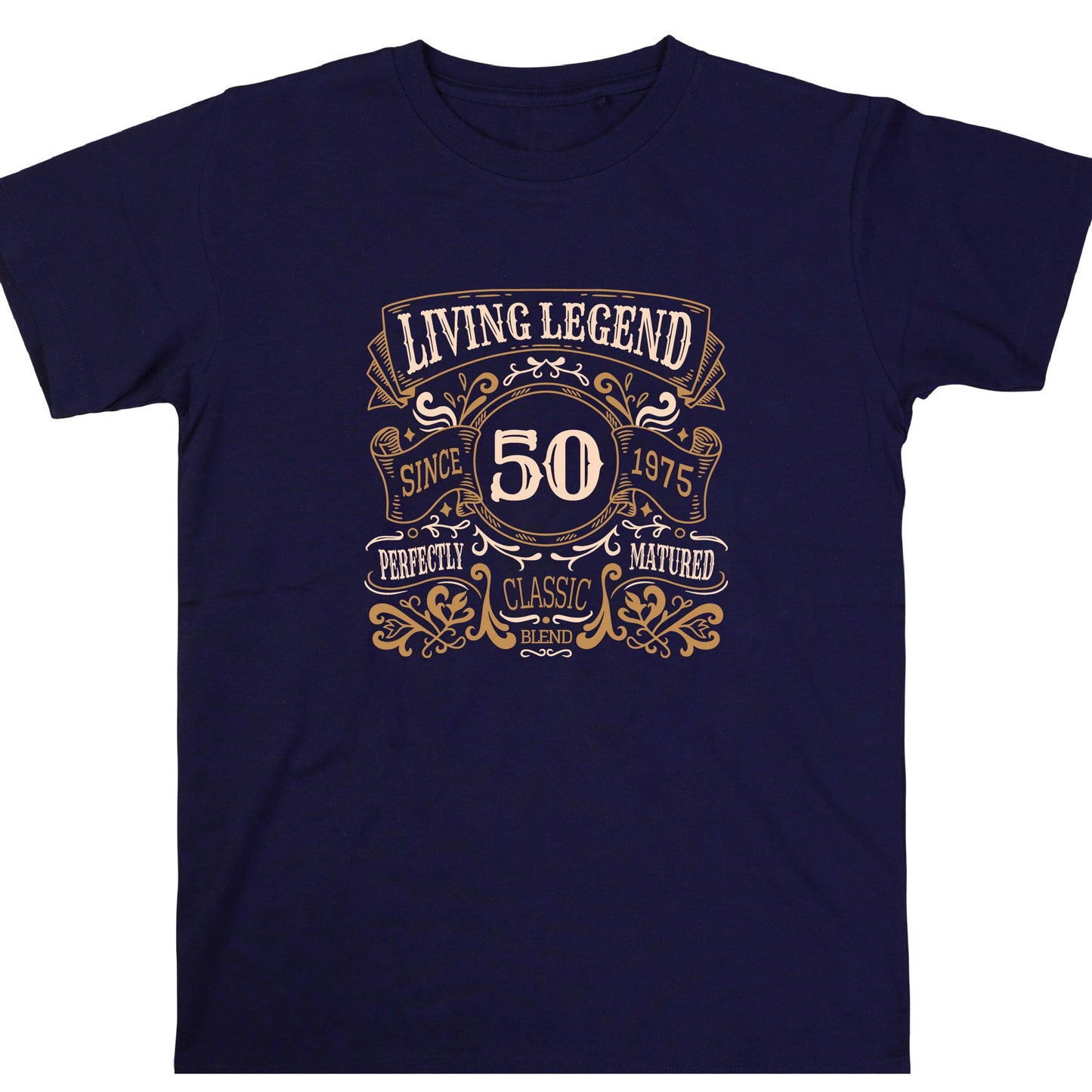Living Legend 1975 - 50th Birthday T-Shirt, Perfectly Matured Classic Blend, Funny 50th Gift for Dad, 50th Gifts for Men, 50th T-Shirt