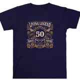 Living Legend 1975 - 50th Birthday T-Shirt, Perfectly Matured Classic Blend, Funny 50th Gift for Dad, 50th Gifts for Men, 50th T-Shirt