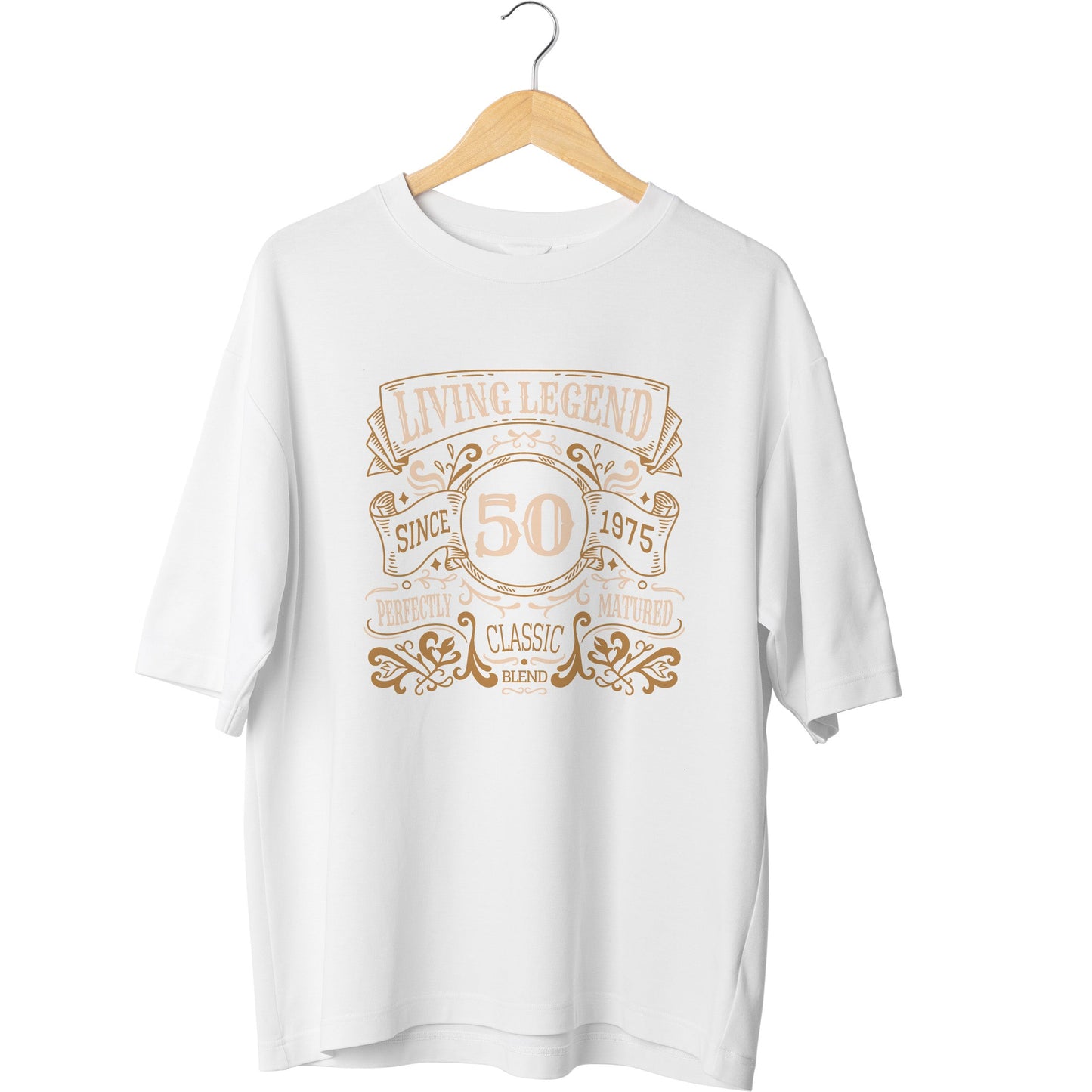 Living Legend 1975 - 50th Birthday T-Shirt, Perfectly Matured Classic Blend, Funny 50th Gift for Dad, 50th Gifts for Men, 50th T-Shirt