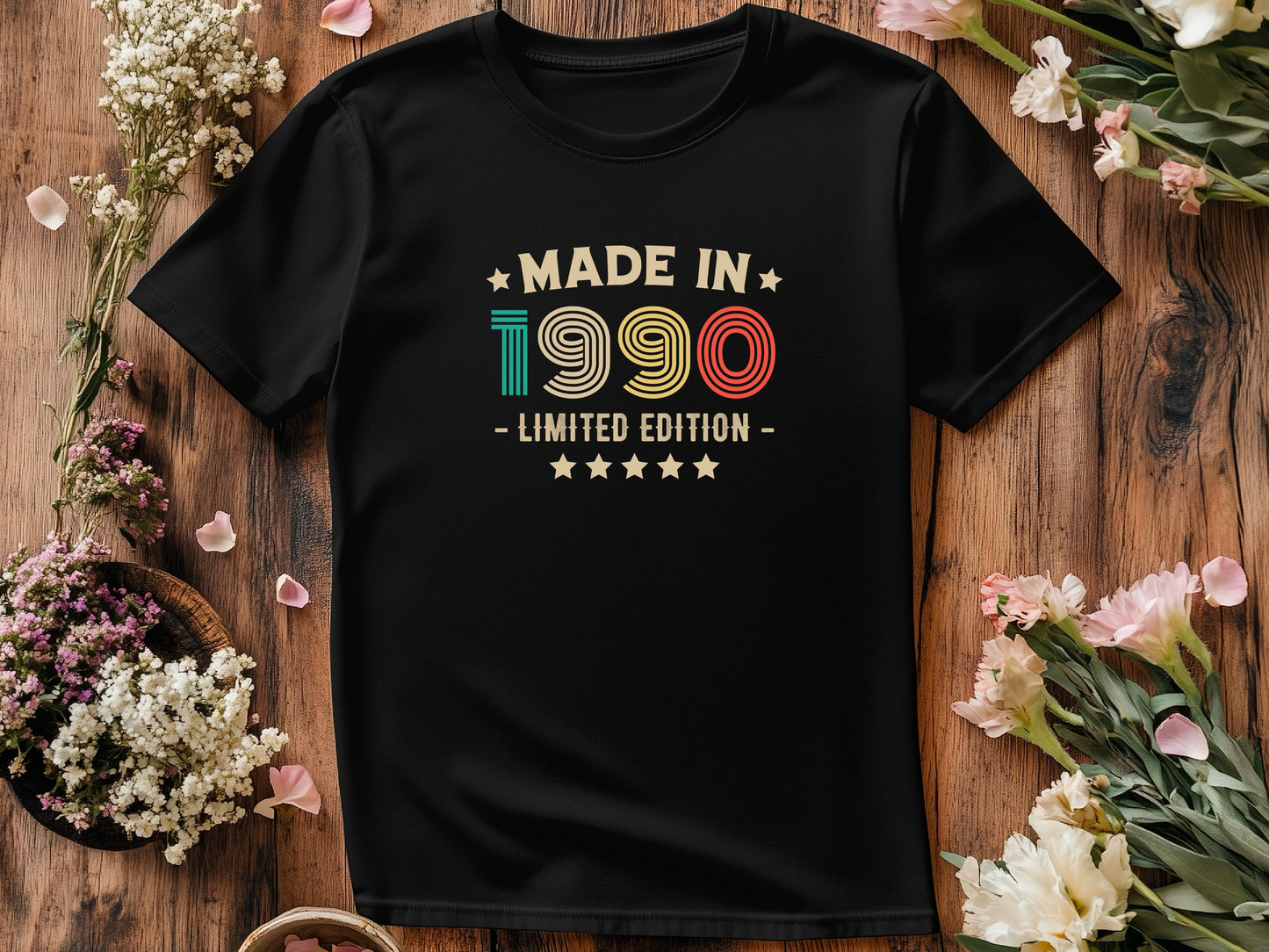 35th Birthday T-Shirt | Vintage 1990 Limited Edition | Funny 35th Gift for Men | Classic 35th Shirt for Him