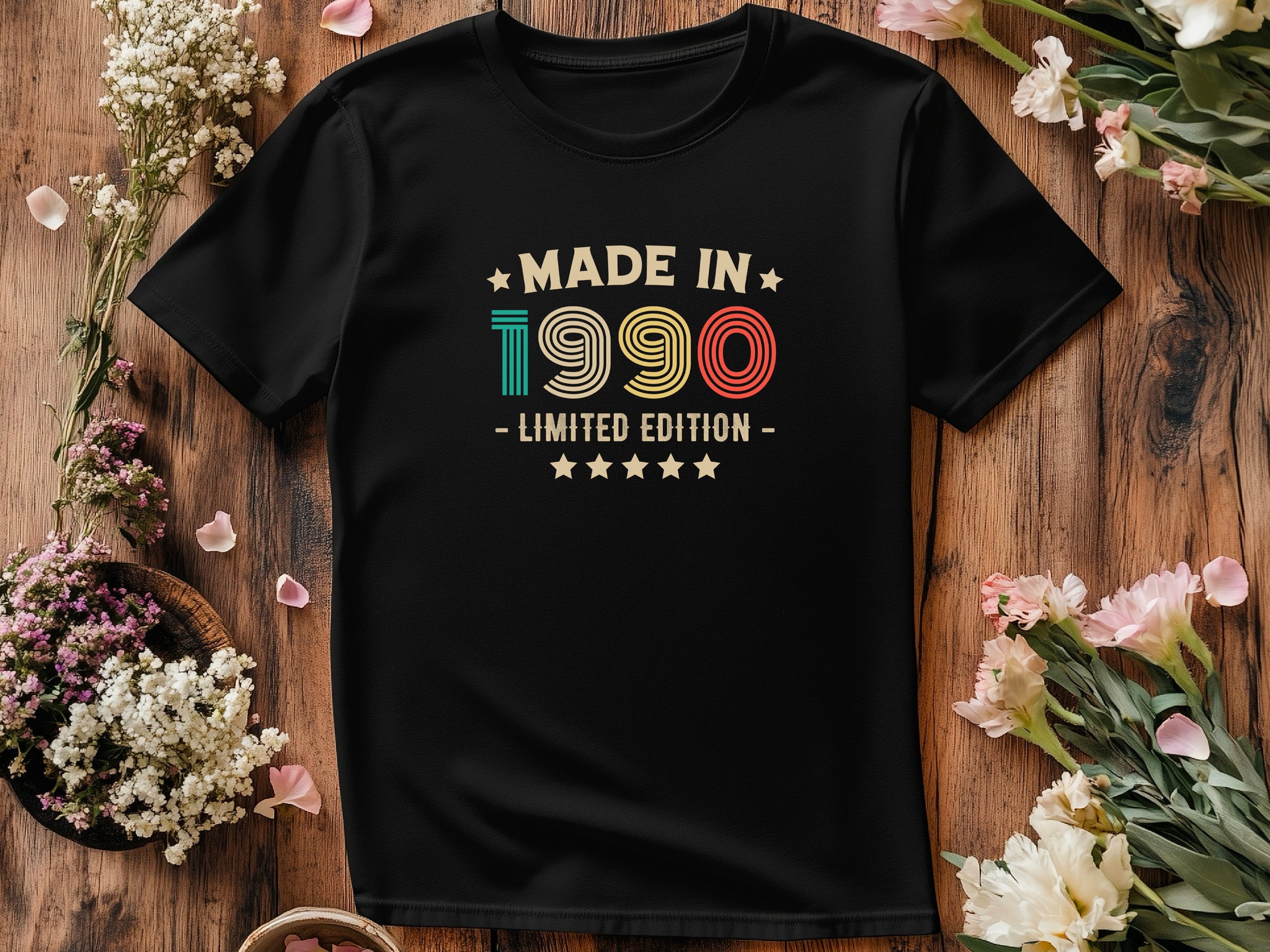 35th Birthday T-Shirt | Vintage 1990 Limited Edition | Funny 35th Gift for Men | Classic 35th Shirt for Him