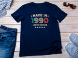 35th Birthday T-Shirt | Vintage 1990 Limited Edition | Funny 35th Gift for Men | Classic 35th Shirt for Him