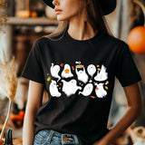 Cute Halloween Ghosts Graphic Organic Cotton T-Shirt