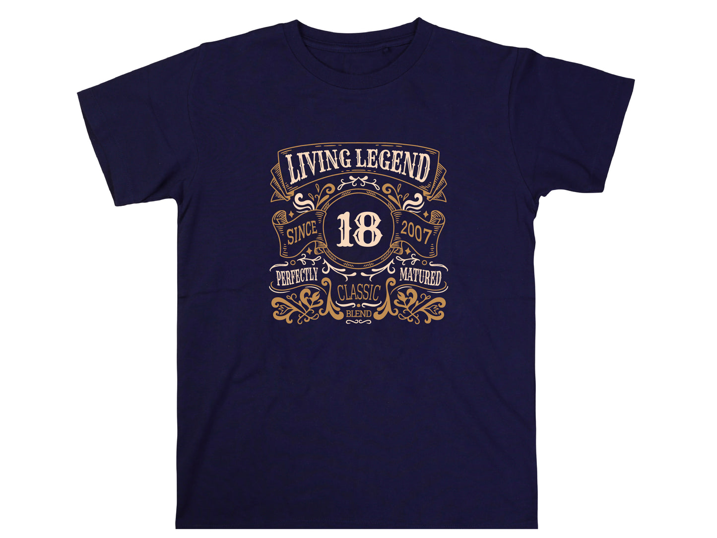 2007 18th Birthday T-Shirt, Living Legend, Perfectly Matured Classic Blend, Funny 18th Gift for Him, 18th Gifts for Men
