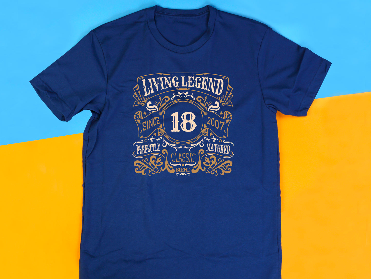 2007 18th Birthday T-Shirt, Living Legend, Perfectly Matured Classic Blend, Funny 18th Gift for Him, 18th Gifts for Men