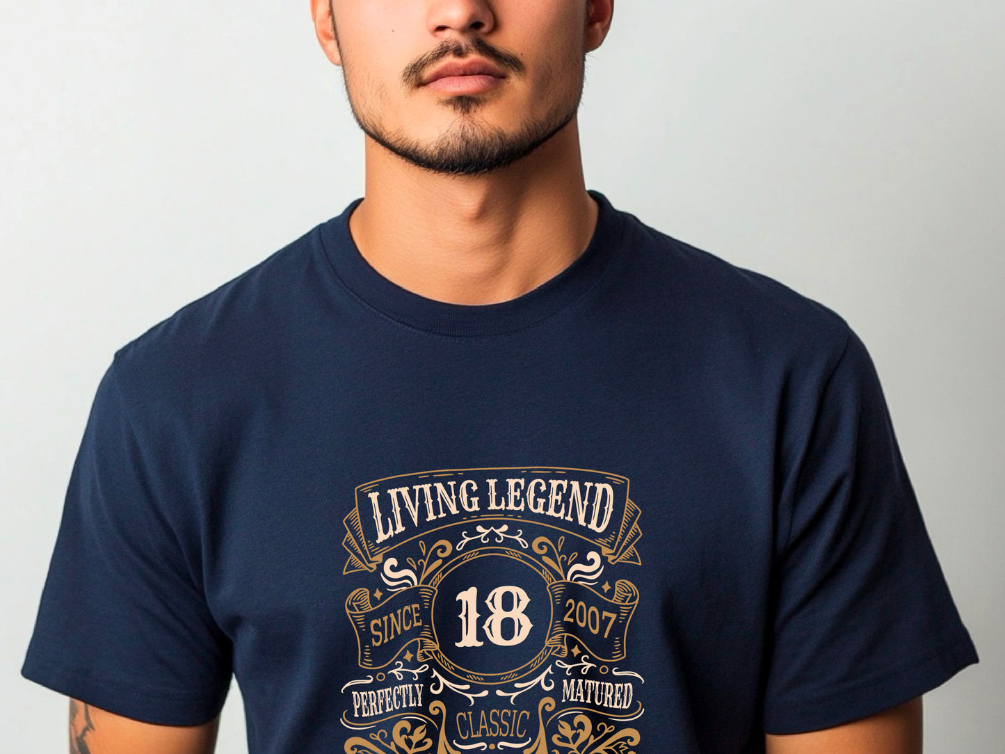 2007 18th Birthday T-Shirt, Living Legend, Perfectly Matured Classic Blend, Funny 18th Gift for Him, 18th Gifts for Men