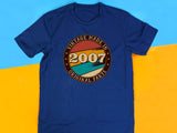 2007 18th Birthday T-Shirt, Made with Original Parts T-Shirt, Funny 18th Birthday Gift, 18th Gifts, 18th T-Shirt