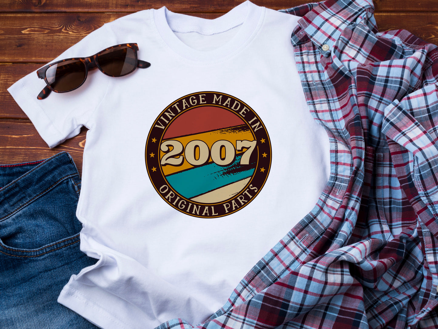 2007 18th Birthday T-Shirt, Made with Original Parts T-Shirt, Funny 18th Birthday Gift, 18th Gifts, 18th T-Shirt