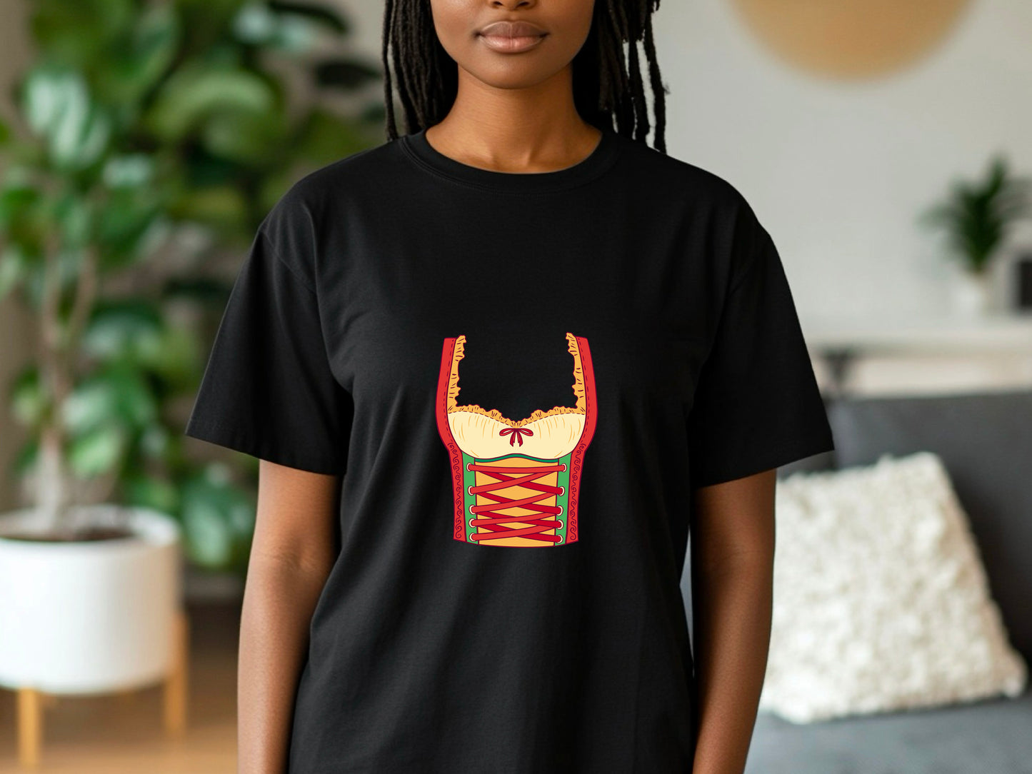 Oktoberfest Woman Costume T-Shirt, Bavarian Dirndl Style Tee, German Beer Festival Shirt, Funny Prost Shirt, Munich Party Outfit