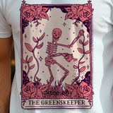 The Greenskeeper Skeleton Halloween Graphic Organic Cotton T-Shirt