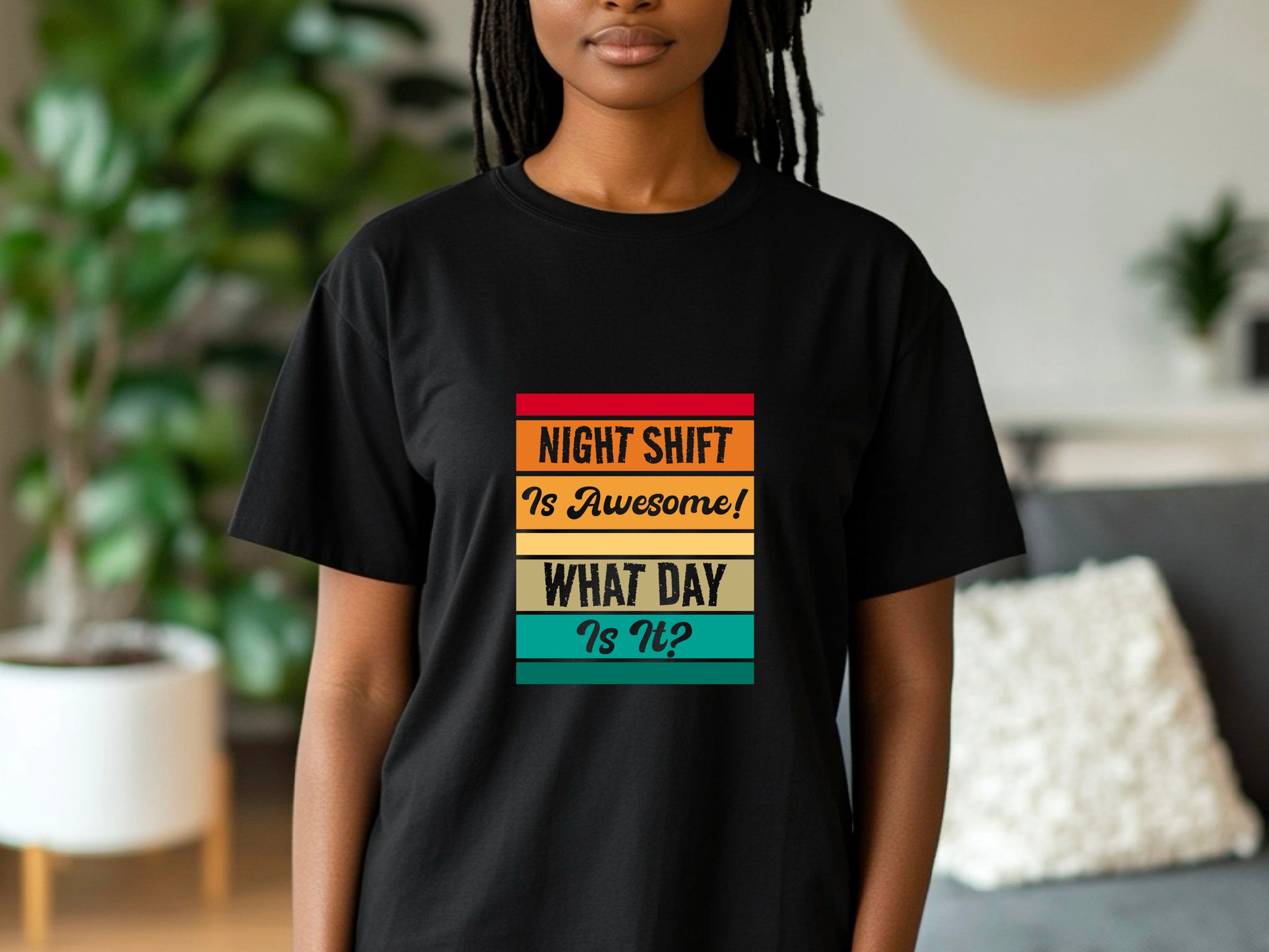 Funny Night Shift Shirt – What Day Is It? – Night Shift Is Awesome – Gift for Nurses, EMT, Doctors, RN, ICU Staff – Tired Worker Tee