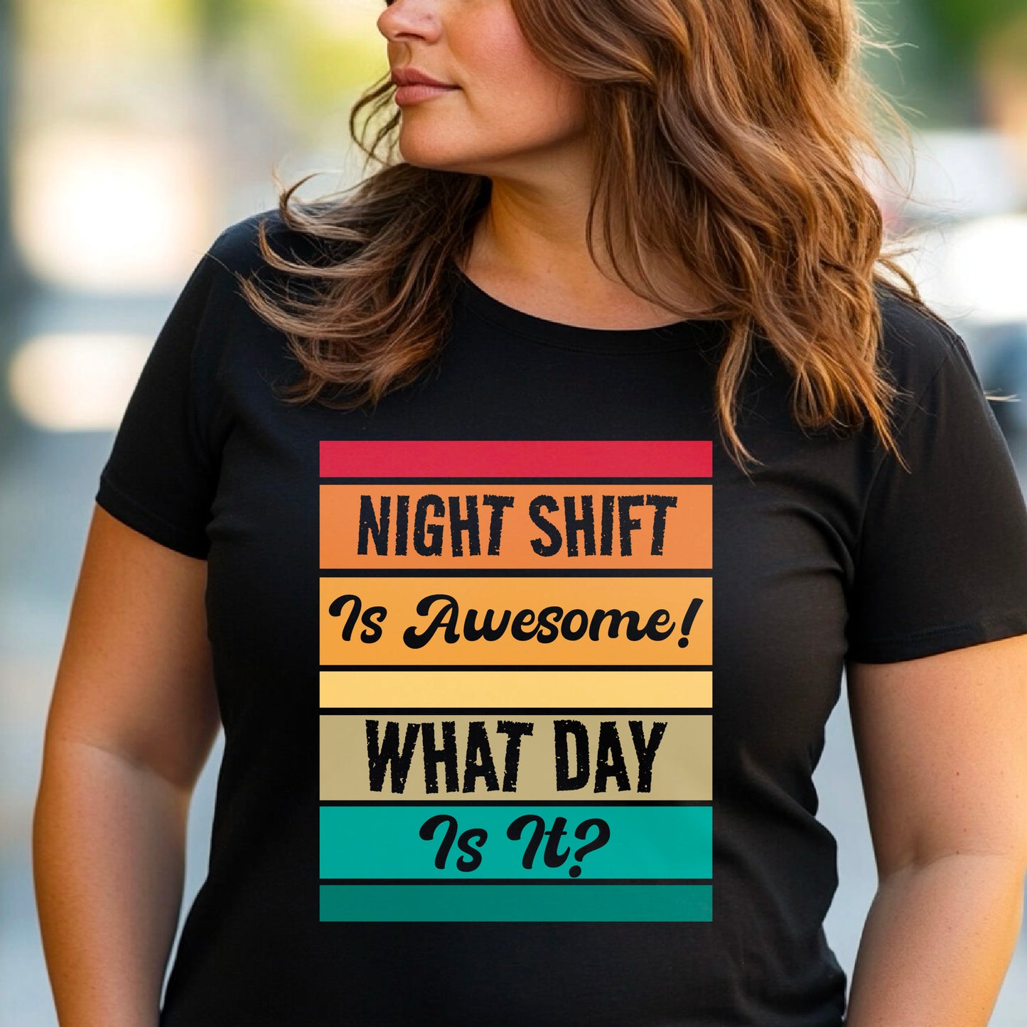 Funny Night Shift Shirt – What Day Is It? – Night Shift Is Awesome – Gift for Nurses, EMT, Doctors, RN, ICU Staff – Tired Worker Tee
