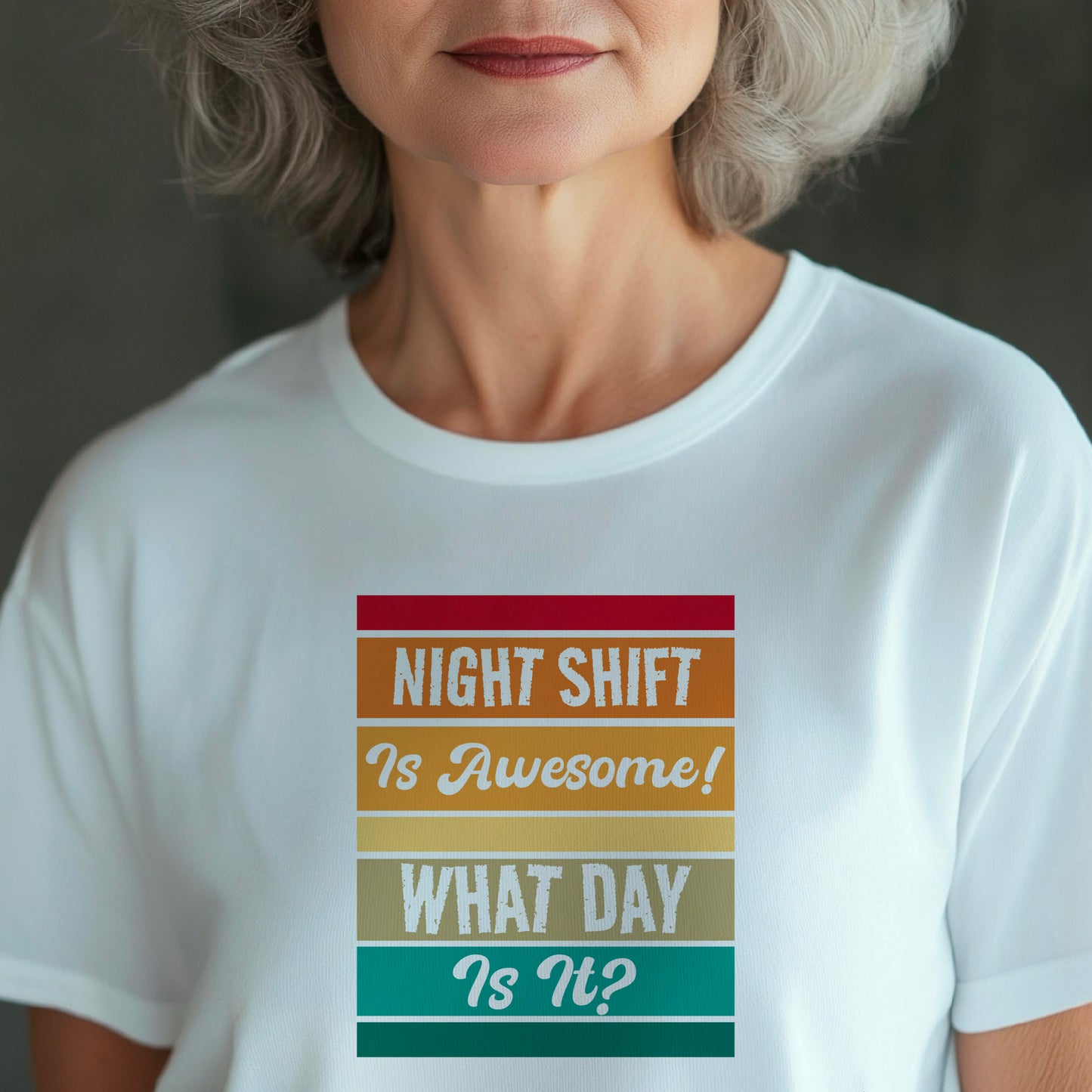 Funny Night Shift Shirt – What Day Is It? – Night Shift Is Awesome – Gift for Nurses, EMT, Doctors, RN, ICU Staff – Tired Worker Tee
