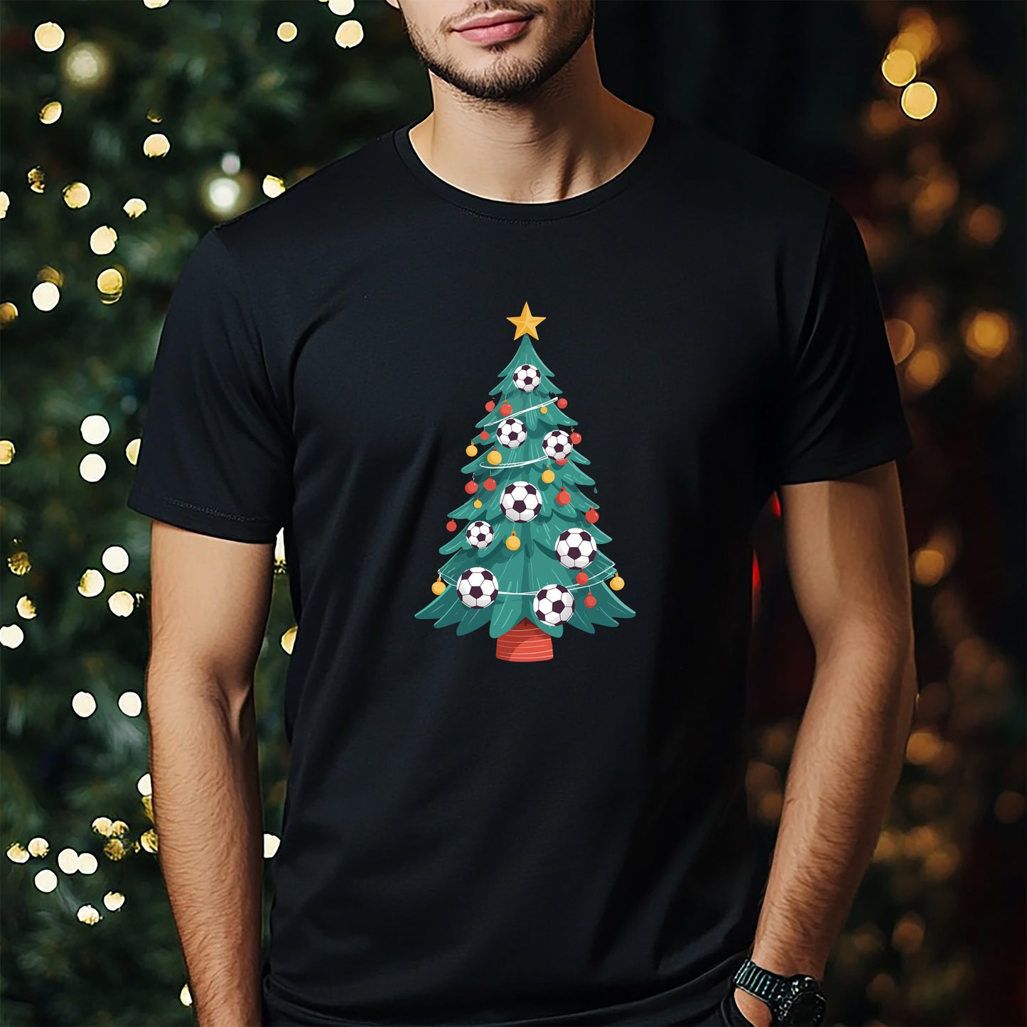 Men's Classic T-Shirt - Comfort Fit Top with Festive Graphics, Ideal for Christmas