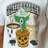 Coffee Anyone? Halloween-Themed Organic Cotton T-Shirt