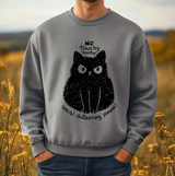 No Touchy Touchy Social Distancing Cat Graphic Organic Cotton Sweatshirt