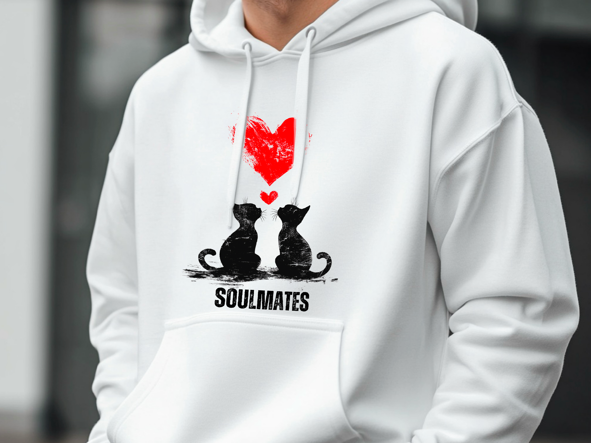 Banksy Inspired Soulmates Hoodie - Urban Street Art Love Fashion for Valentine's