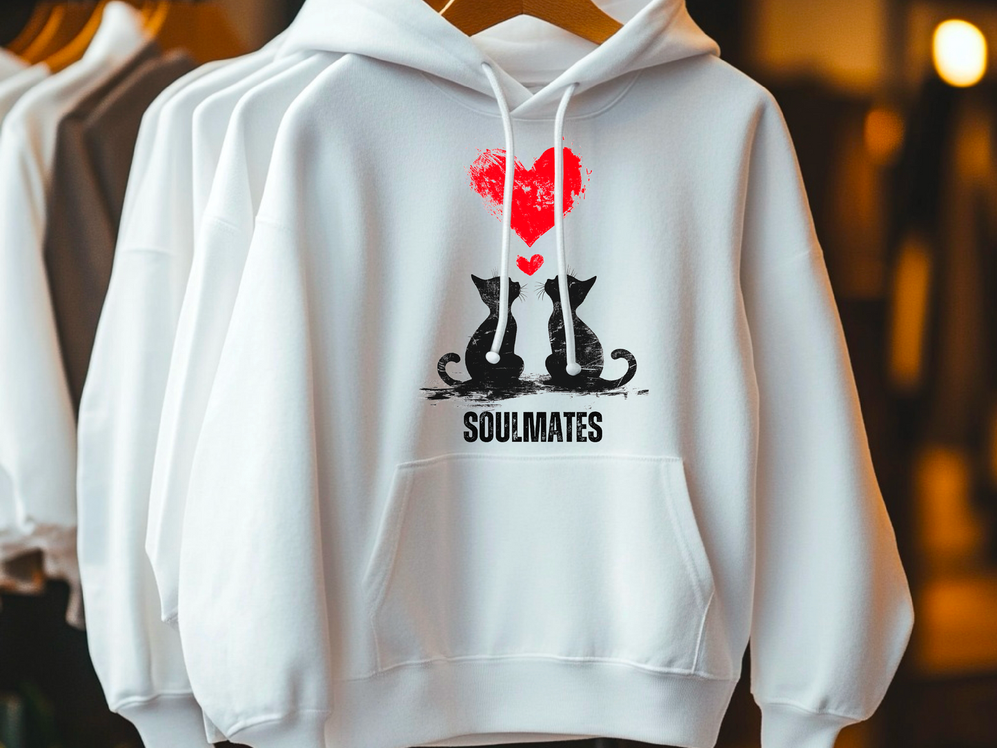 Banksy Inspired Soulmates Hoodie - Urban Street Art Love Fashion for Valentine's