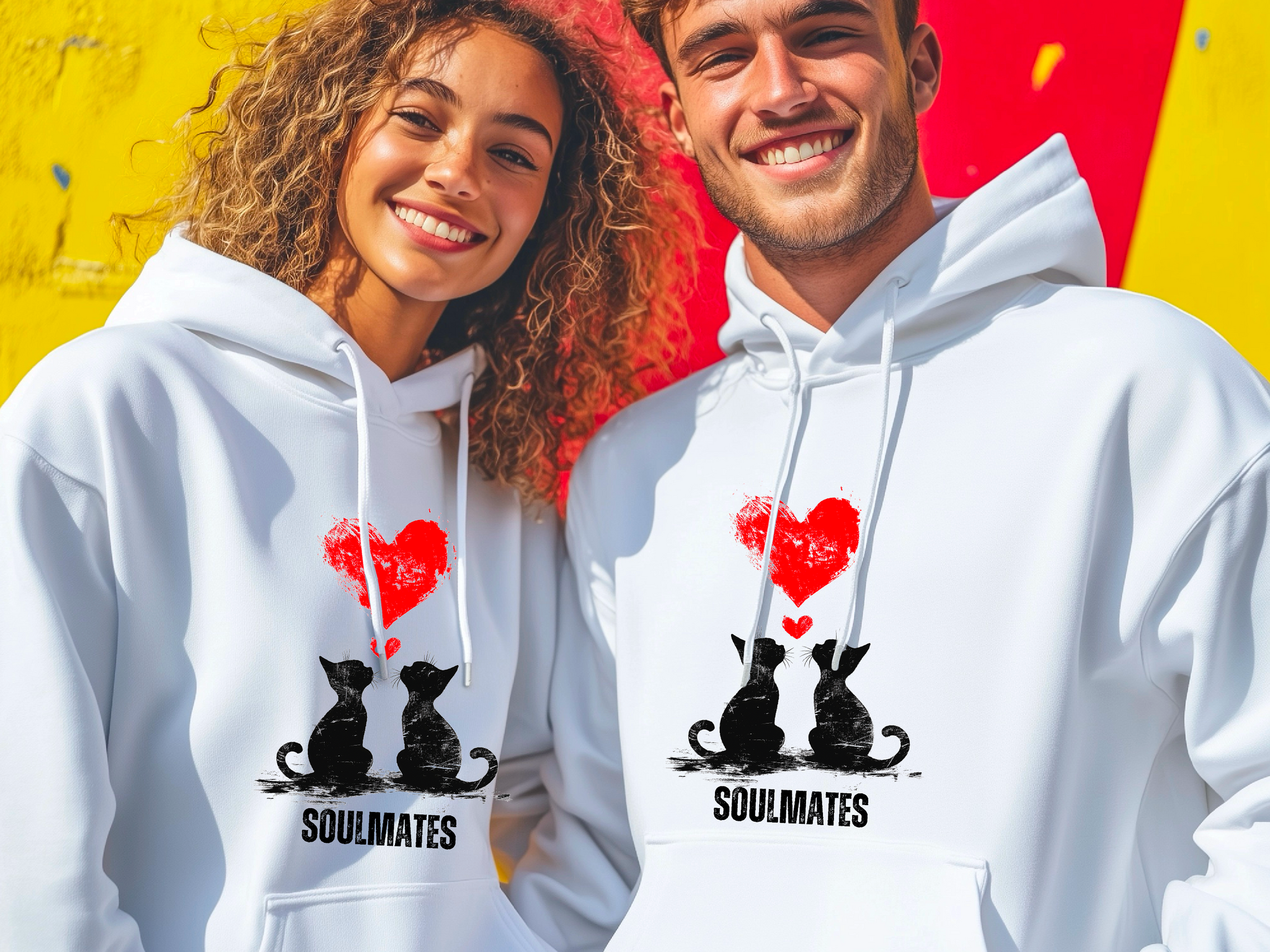Banksy Inspired Soulmates Hoodie - Urban Street Art Love Fashion for Valentine's