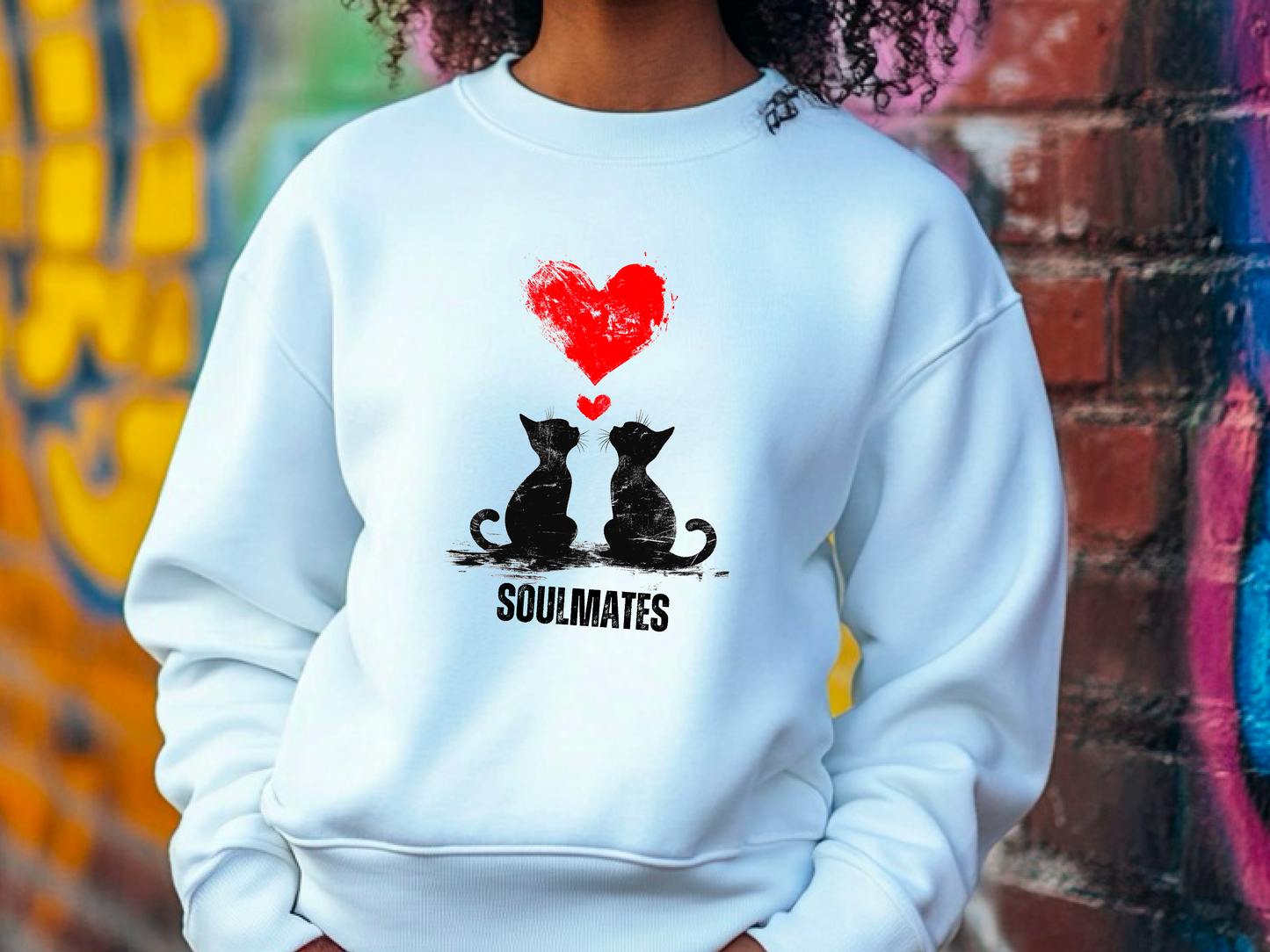 Banksy Inspired Sweatshirt | Printed Love Valentine Sweatshirt | Iconic Art Prints for Trendy Style