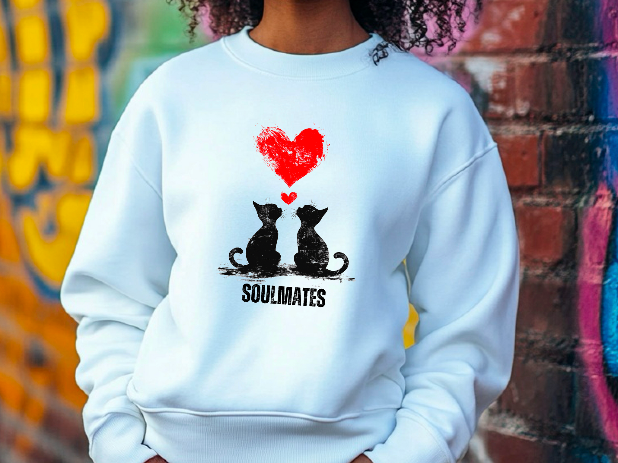 Banksy Inspired Sweatshirt | Printed Love Valentine Sweatshirt | Iconic Art Prints for Trendy Style