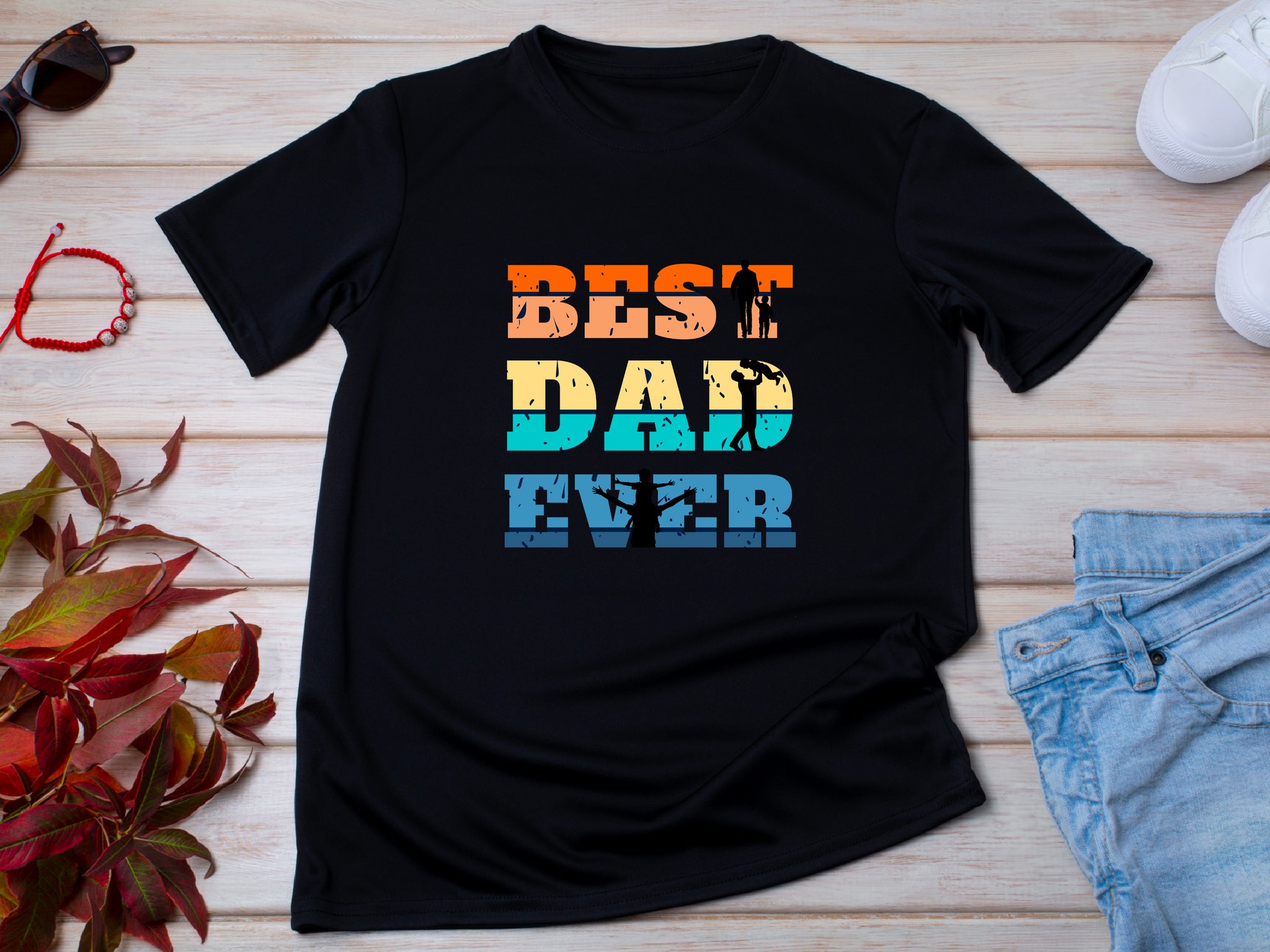 Best Dad Ever T-Shirt – Fathers Day Gift for Dad – Cool Dad Shirt – Mens Gift from Kids – Funny Father’s Day Tee – Gift for Him