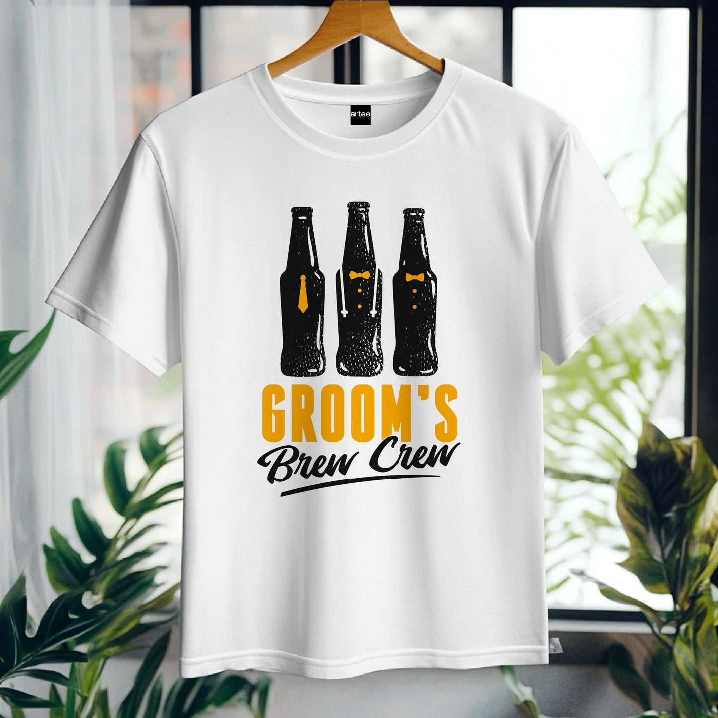 Brew Groom Crew T-Shirt – Stag Party Beer Shirt – Funny Bachelor Party Tee