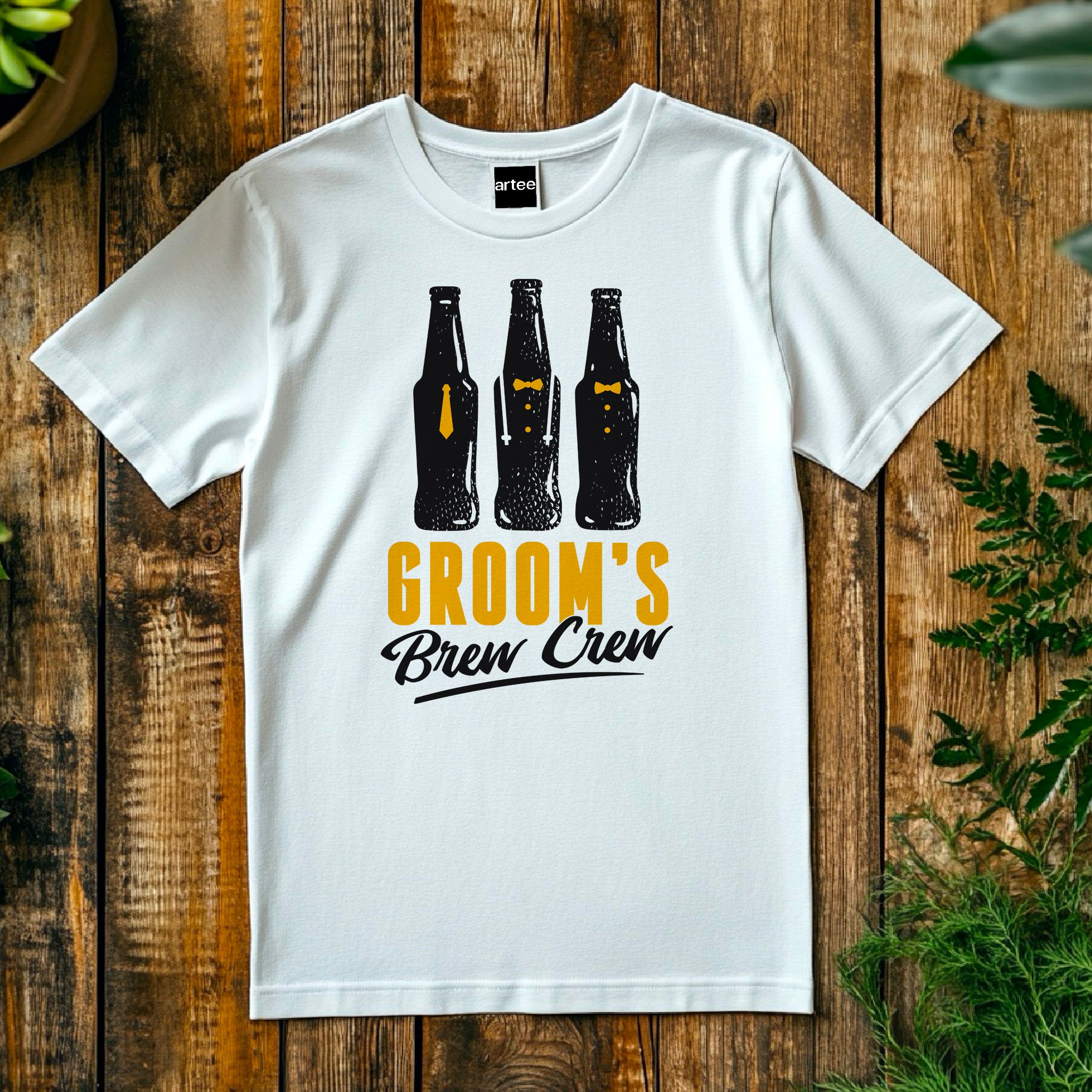 Brew Groom Crew T-Shirt – Stag Party Beer Shirt – Funny Bachelor Party Tee