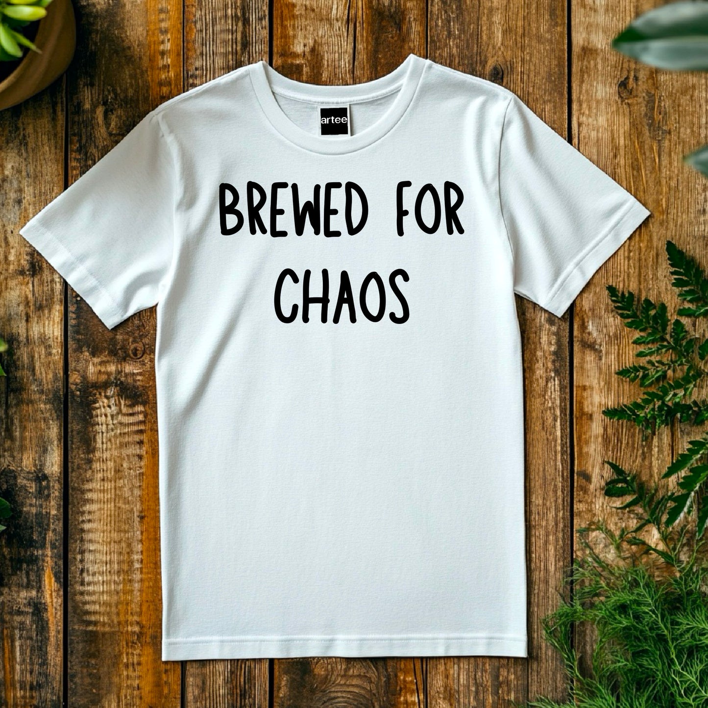 Brewed for Chaos T-Shirt – Funny Wedding Party Shirt – Bachelor Bachelorette Party Tee – Beer Theme Wedding Outfit
