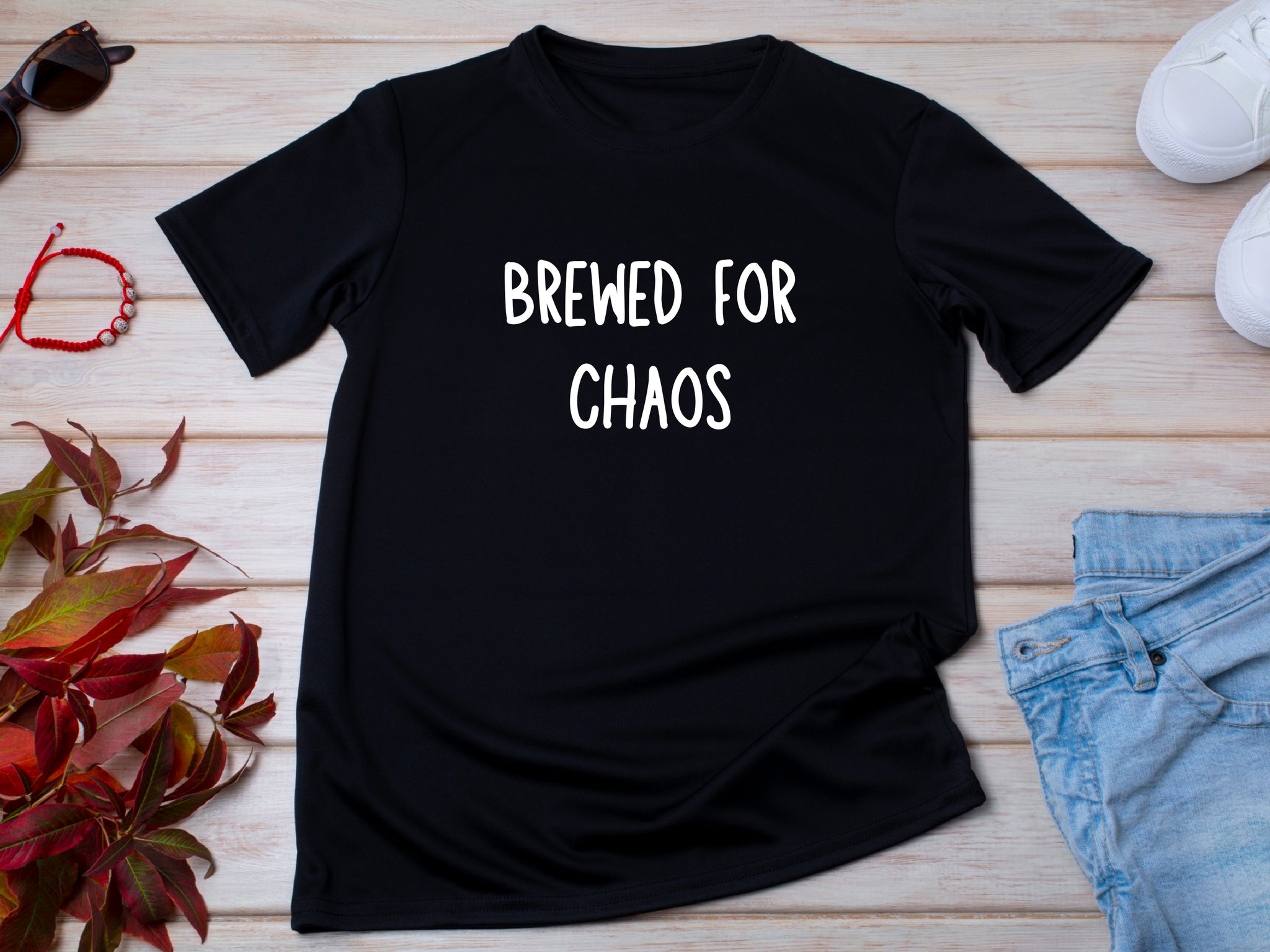 Brewed for Chaos T-Shirt – Funny Wedding Party Shirt – Bachelor Bachelorette Party Tee – Beer Theme Wedding Outfit