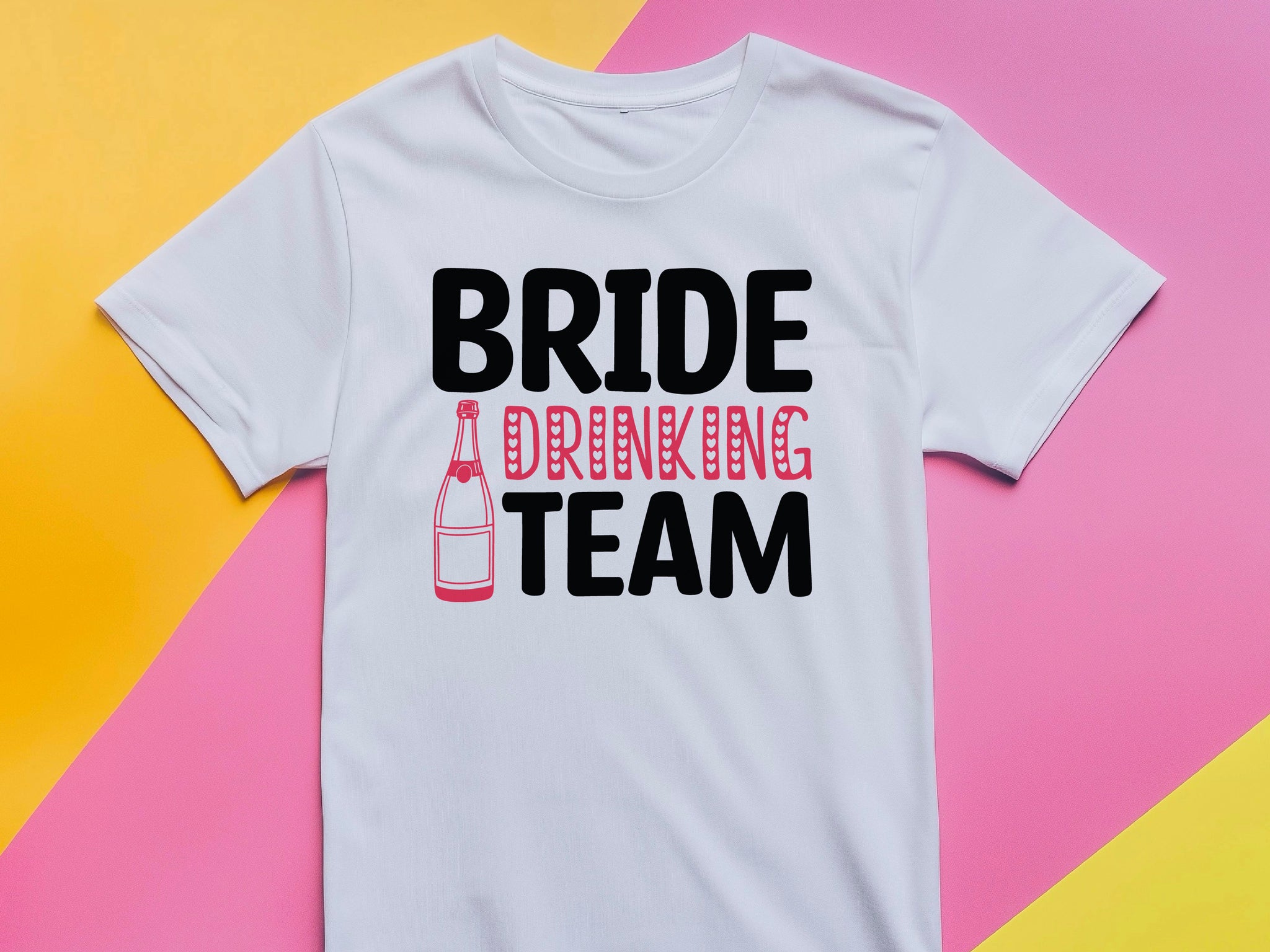 Bride Drinking Team Shirt – Bachelorette Party Tee – Rosé All Day T-Shirt – Bridal Shower Outfit – Bridesmaid Matching Shirt