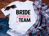 Bride Drinking Team Shirt – Bachelorette Party Tee – Rosé All Day T-Shirt – Bridal Shower Outfit – Bridesmaid Matching Shirt