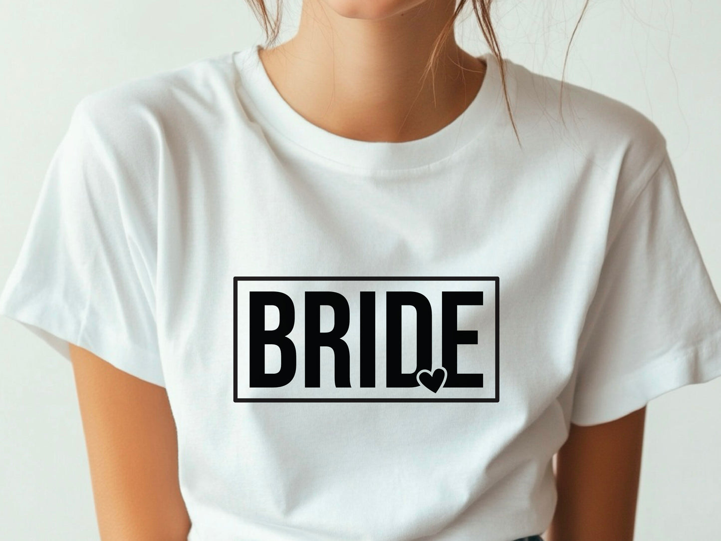 Bride Shirt with Heart – Wedding T-Shirt – Bride to Be Tee – Bachelorette Party Shirt – Bridal Shower Gift – Future Mrs Shirt