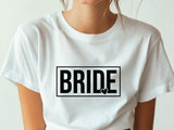 Bride Shirt with Heart – Wedding T-Shirt – Bride to Be Tee – Bachelorette Party Shirt – Bridal Shower Gift – Future Mrs Shirt
