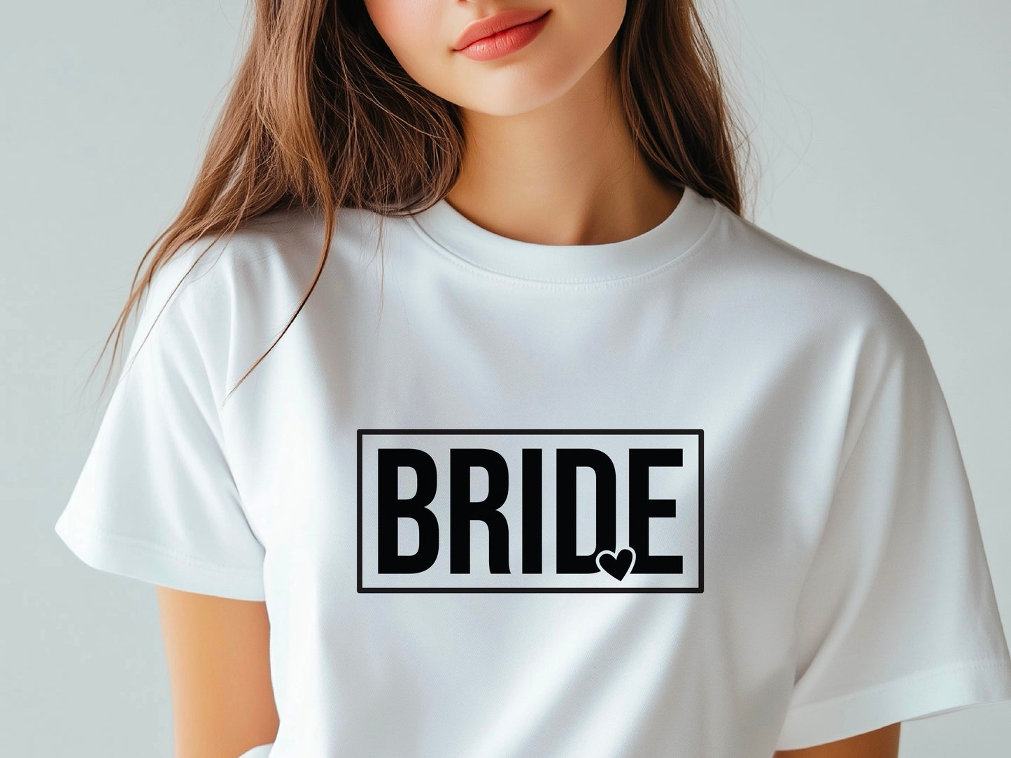 Bride Shirt with Heart – Wedding T-Shirt – Bride to Be Tee – Bachelorette Party Shirt – Bridal Shower Gift – Future Mrs Shirt